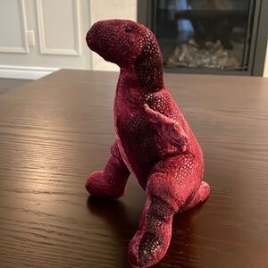 Russ Zonies Earth Zone Megabyte Red T-Rex Dinosaur beanbag plush Vintage 1997
